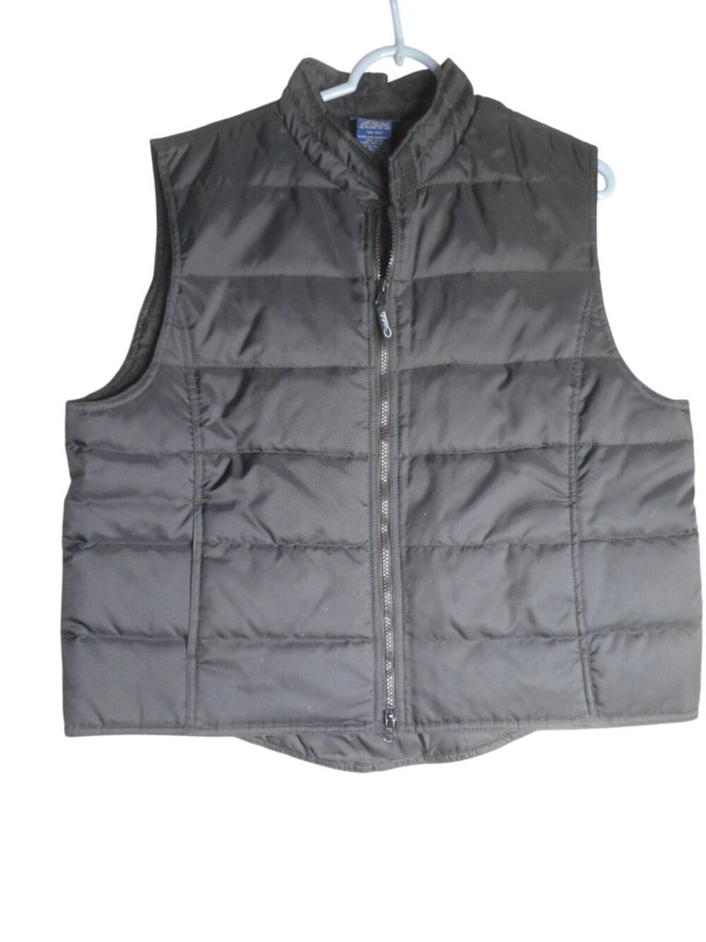 Vintage Catalina Quilted Black Puffer vest Size XL full zip front close Nylon - Picture 1 of 4